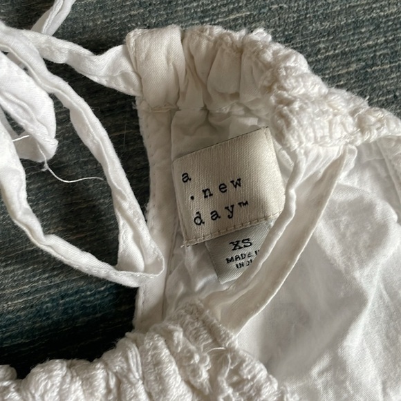 A New Day White Lace Eyelet Boho Halter Midi Dress - Picture 13 of 13